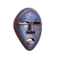 Handmade Wooden Mask, [tribal Mask], Tibetan Style With [traditional Color], [poplar Wood]
