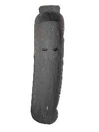 Handmade Wooden Mask, [tribal Mask], Tibetan Style With [traditional Color], [poplar Wood]