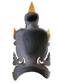 Buddhist Handmade Wooden Head, [white Tara], Tibetan Style With [traditional Color], [poplar Wood]