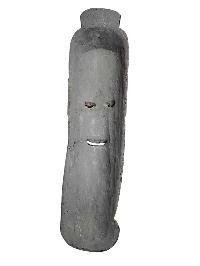 Handmade Wooden Mask, [tribal Mask], Or [long Face] Tibetan Style With [traditional Color], [poplar Wood]