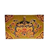 Buddhist Wooden Box With [cheppu] Design, Tibetan Style With Traditional Color