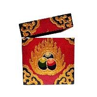 Buddhist Wooden Box With [snow Lion] Design, Tibetan Style With Traditional Color