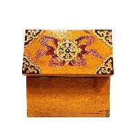 Buddhist Wooden Box With [dragon] Design, Tibetan Style With Traditional Color