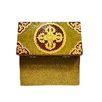 Buddhist Wooden Box With [snow Lion] Design, Tibetan Style With Traditional Color