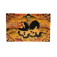 Buddhist Wooden Box With [snow Lion] Design, Tibetan Style With Traditional Color