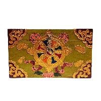 Buddhist Wooden Box With [dharmachakra] Design, Tibetan Style With Traditional Color