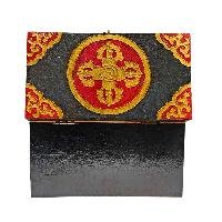 Buddhist Wooden Box With [snow Lion] Design, Tibetan Style With Traditional Color