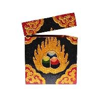 Buddhist Wooden Box With [snow Lion] Design, Tibetan Style With Traditional Color