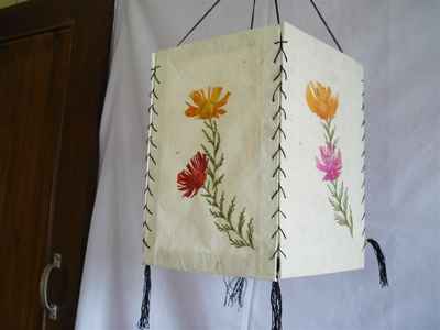 Lokta Paper Lampshade-6629