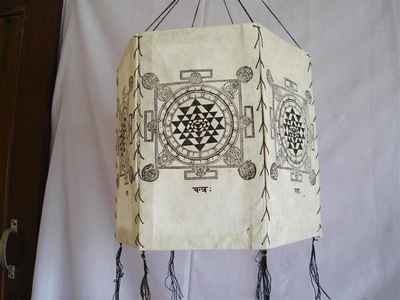 Lokta Paper Lampshade-6635