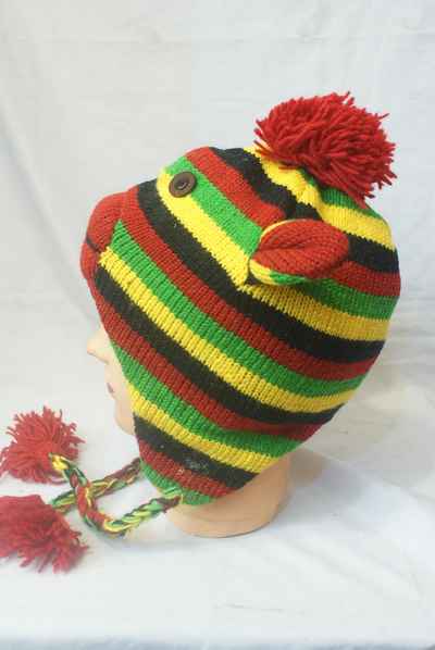 thumb3-Woolen Animal Cap-8655