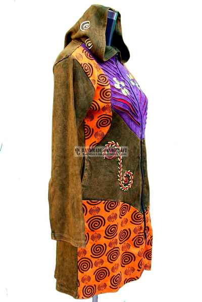 Rib Cotton Long Jacket