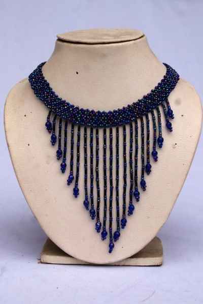Glass Bead Necklace-9337