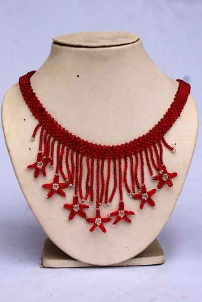 Glass Bead Necklace-9341