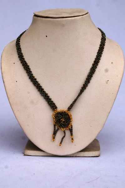 Glass Bead Necklace-9342