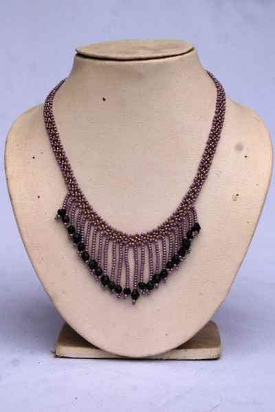 Glass Bead Necklace-9345