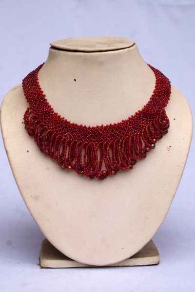 Glass Bead Necklace-9347