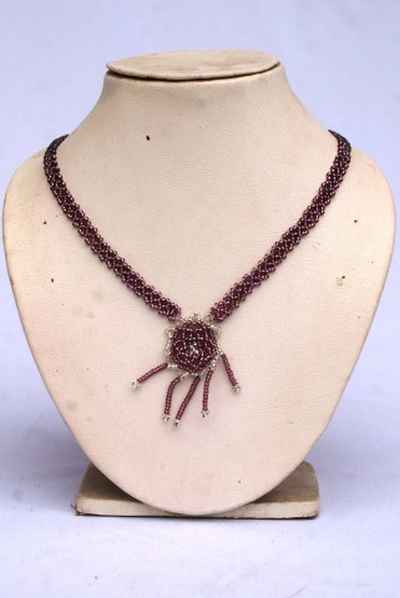 Glass Bead Necklace-9349