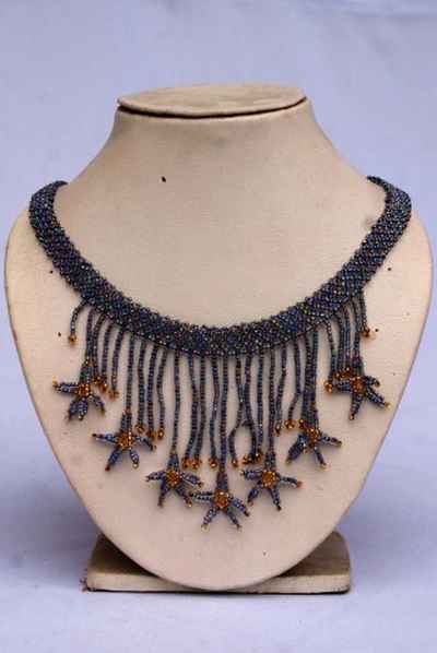 Glass Bead Necklace-9351